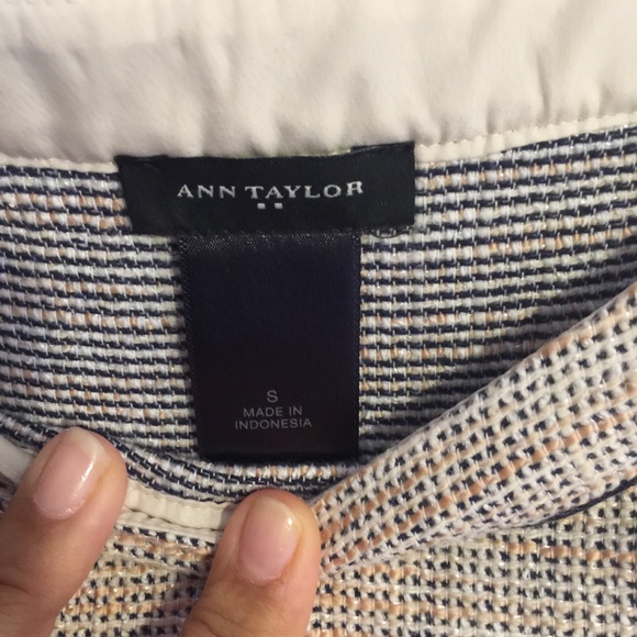 Ann Taylor Cotton-Tweed Blend Shirt Top - Picture 3 of 5